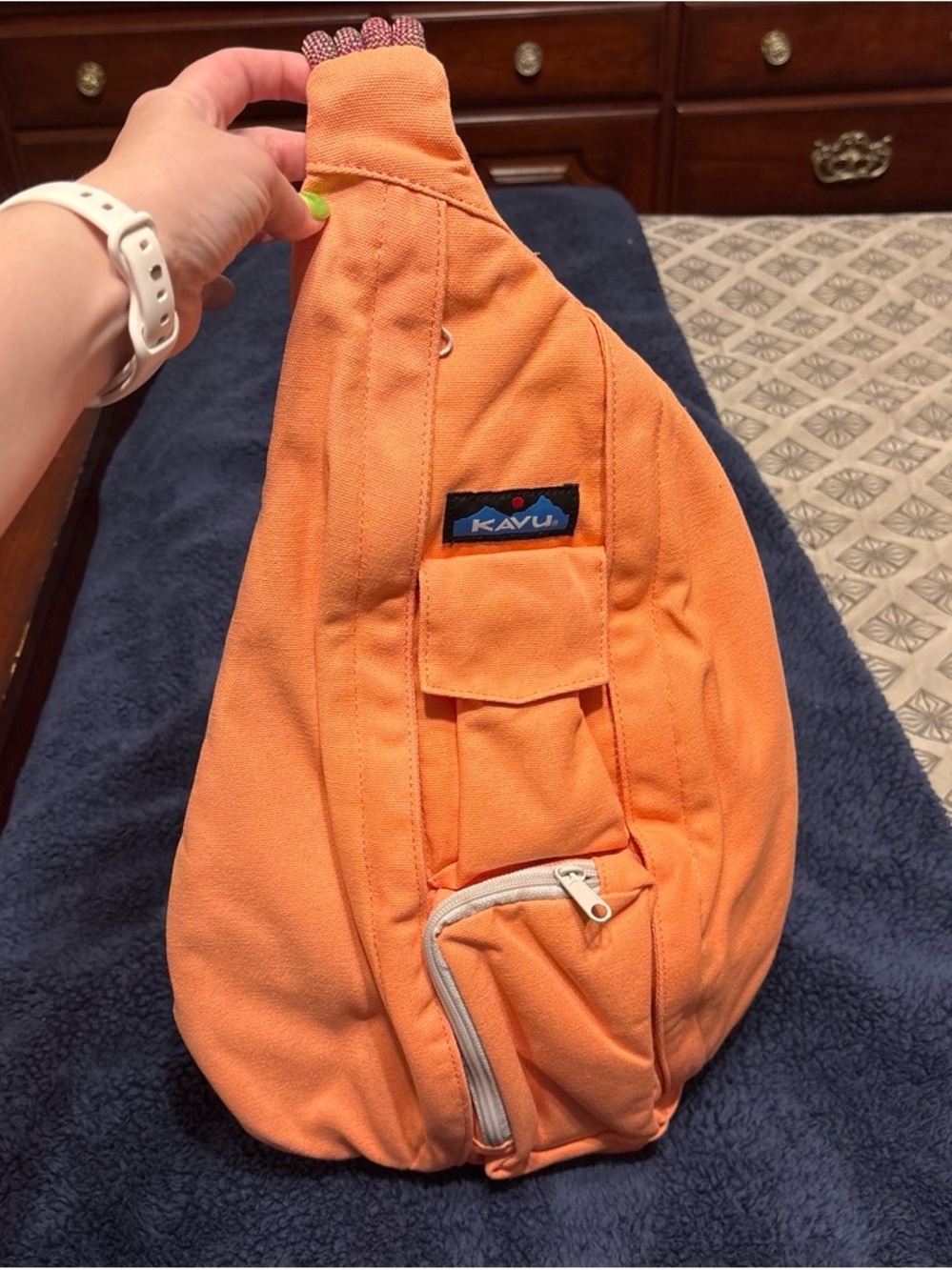 Kavu Bright Orange Canvas Sling Pack